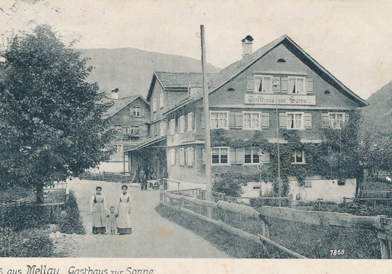 Gasthaus Sonne Mellau, historische Aufnahme, (c) Gasthaus Sonne, Mellau